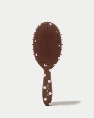 Detangle Brush Pink Dots on Chocolate