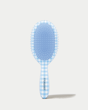 Detangle Brush Gingham Blue