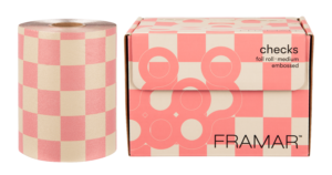Embossed Roll Checkered Beige/Pink 320Ft