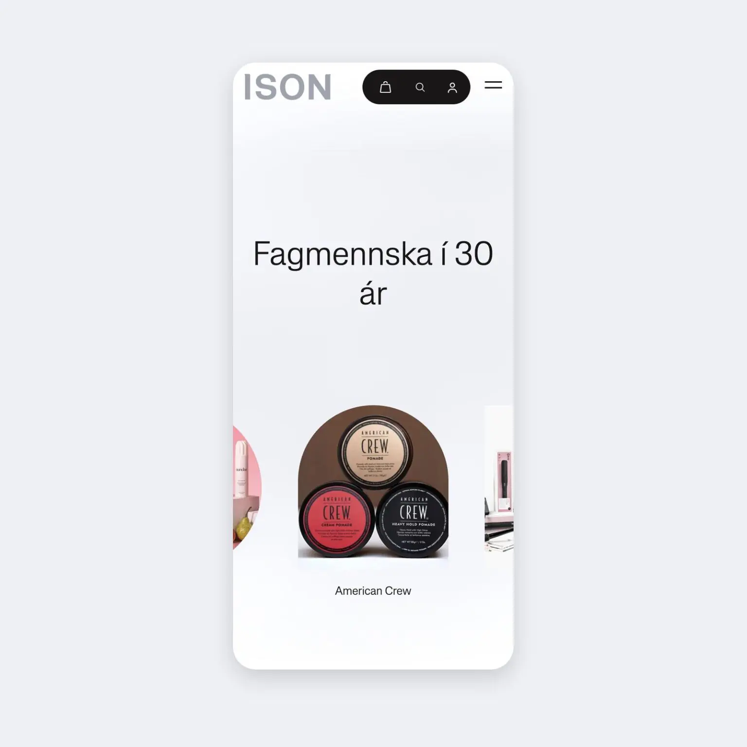Forsíðan í síma