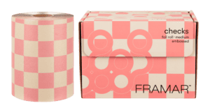Embossed Roll Checkered Beige/Pink 320Ft